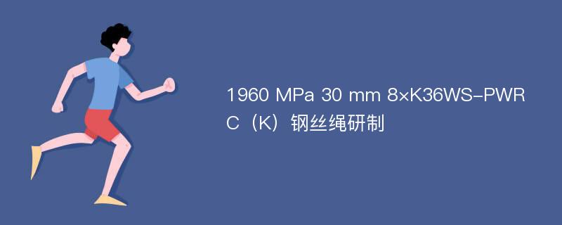 1960 MPa 30 mm 8×K36WS-PWRC（K）钢丝绳研制