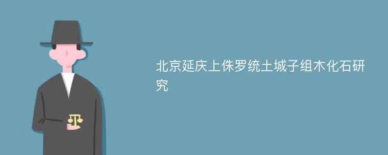 北京延庆上侏罗统土城子组木化石研究