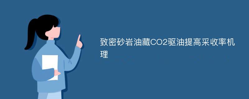 致密砂岩油藏CO2驱油提高采收率机理