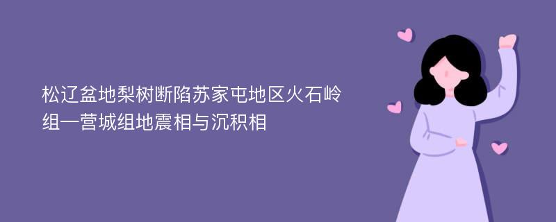 松辽盆地梨树断陷苏家屯地区火石岭组—营城组地震相与沉积相