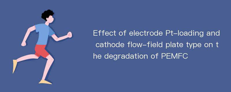 Effect of electrode Pt-loading and cathode flow-field plate type on the degradation of PEMFC