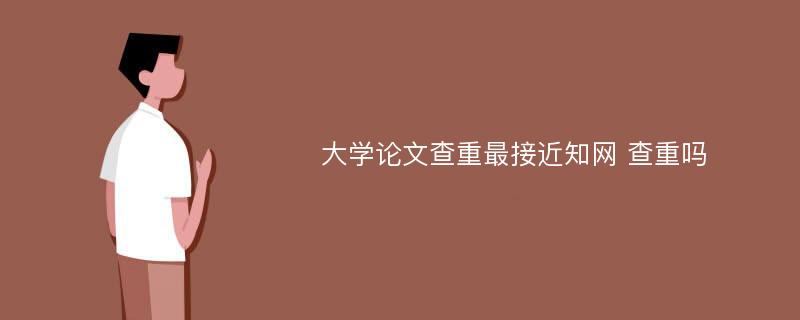 大学论文查重最接近知网 查重吗