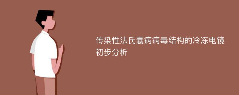 传染性法氏囊病病毒结构的冷冻电镜初步分析