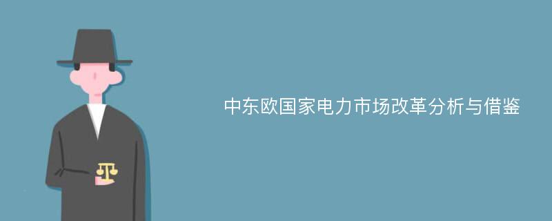 中东欧国家电力市场改革分析与借鉴