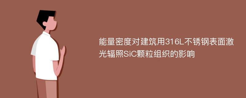 能量密度对建筑用316L不锈钢表面激光辐照SiC颗粒组织的影响