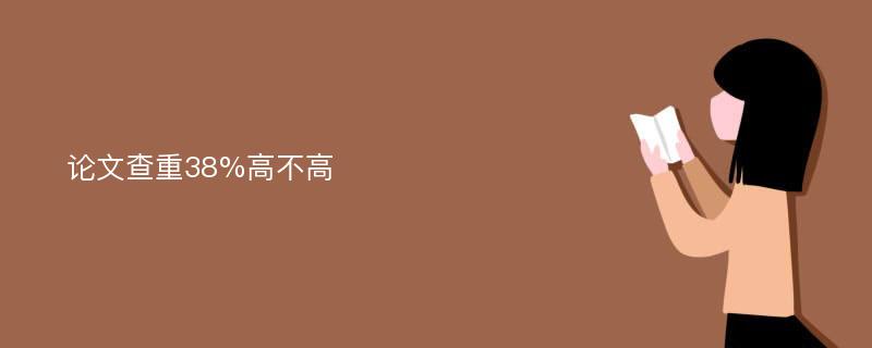 论文查重38%高不高