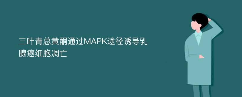 三叶青总黄酮通过MAPK途径诱导乳腺癌细胞凋亡