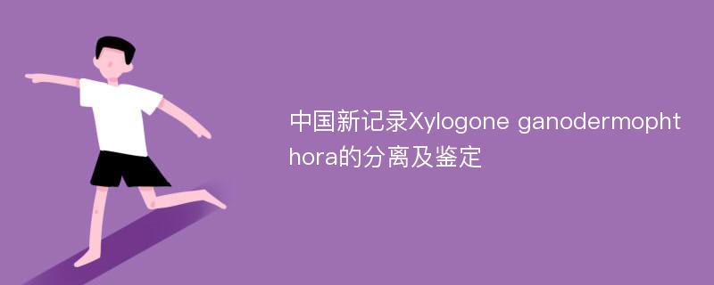 中国新记录Xylogone ganodermophthora的分离及鉴定