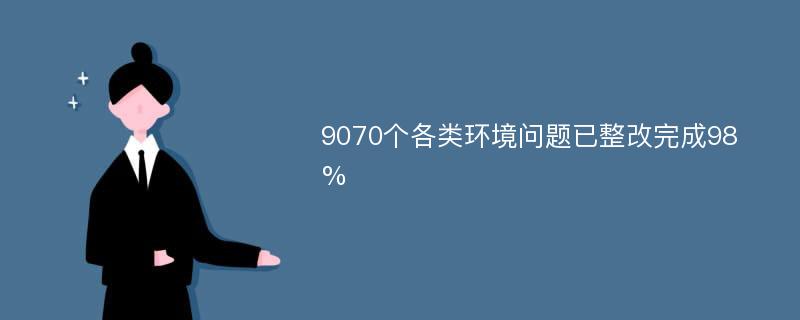 9070个各类环境问题已整改完成98%