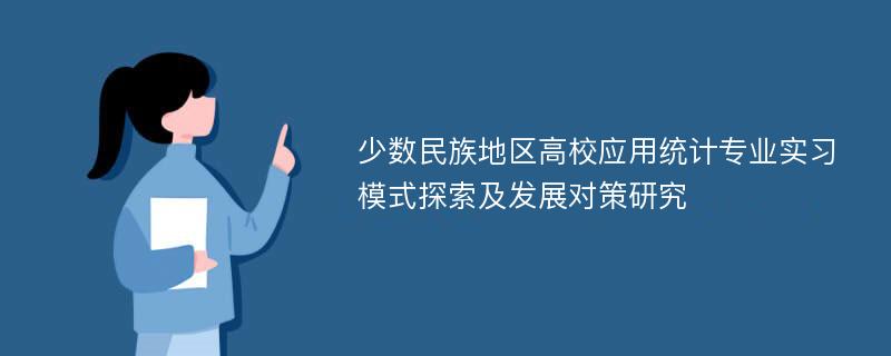 少数民族地区高校应用统计专业实习模式探索及发展对策研究