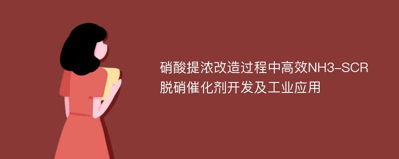 硝酸提浓改造过程中高效NH3-SCR脱硝催化剂开发及工业应用