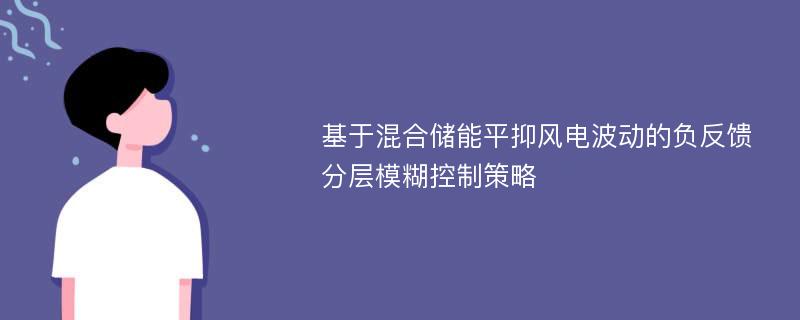 基于混合储能平抑风电波动的负反馈分层模糊控制策略