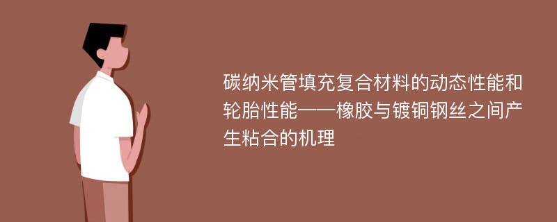 碳纳米管填充复合材料的动态性能和轮胎性能——橡胶与镀铜钢丝之间产生粘合的机理