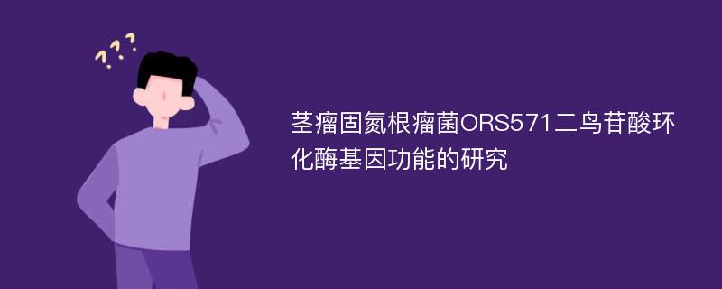 茎瘤固氮根瘤菌ORS571二鸟苷酸环化酶基因功能的研究