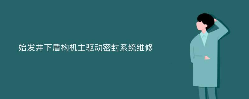 始发井下盾构机主驱动密封系统维修