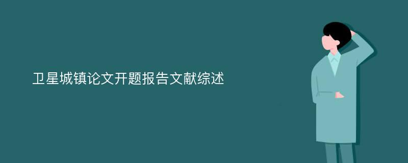 卫星城镇论文开题报告文献综述