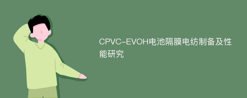 CPVC-EVOH电池隔膜电纺制备及性能研究