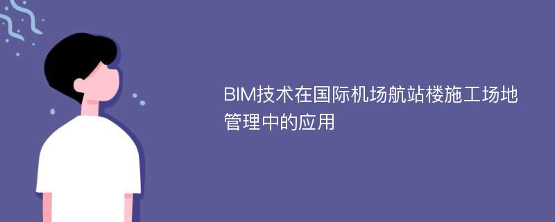 BIM技术在国际机场航站楼施工场地管理中的应用