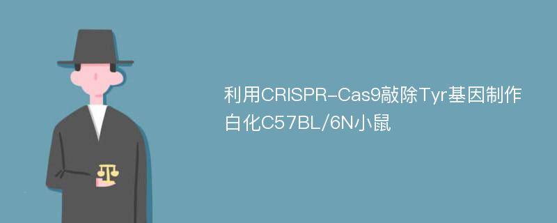 利用CRISPR-Cas9敲除Tyr基因制作白化C57BL/6N小鼠