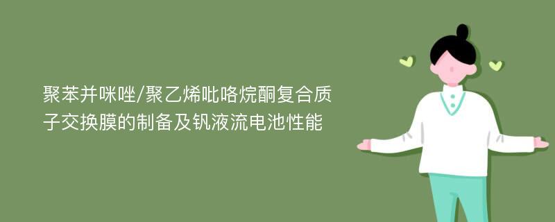 聚苯并咪唑/聚乙烯吡咯烷酮复合质子交换膜的制备及钒液流电池性能