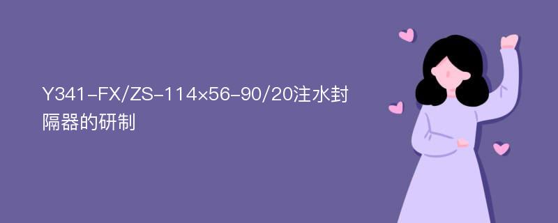 Y341-FX/ZS-114×56-90/20注水封隔器的研制