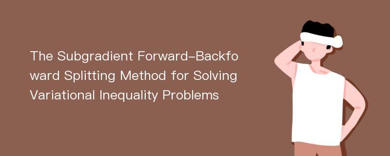 The Subgradient Forward-Backfoward Splitting Method for Solving Variational Inequality Problems