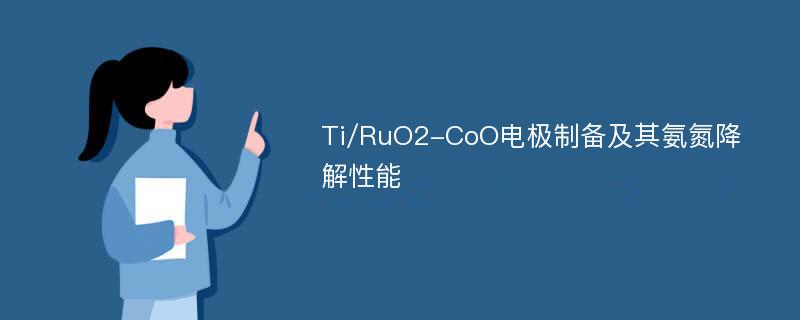 Ti/RuO2-CoO电极制备及其氨氮降解性能