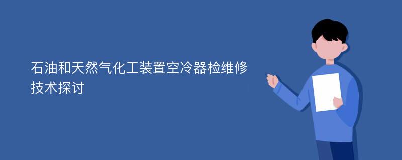 石油和天然气化工装置空冷器检维修技术探讨