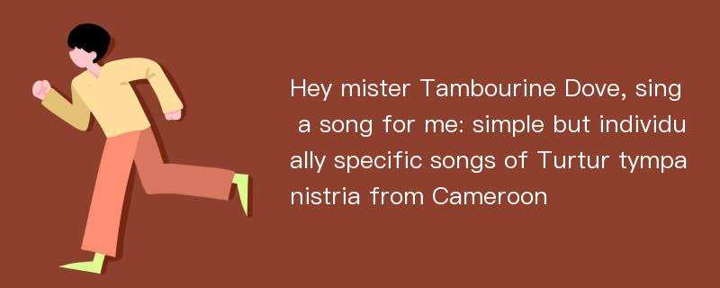 Hey mister Tambourine Dove, sing a song for me: simple but individually specific songs of Turtur tympanistria from Cameroon