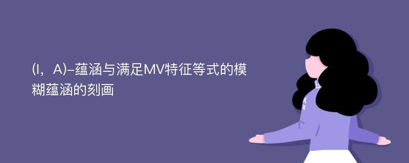 (I，A)-蕴涵与满足MV特征等式的模糊蕴涵的刻画