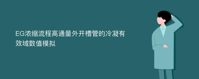 EG浓缩流程高通量外开槽管的冷凝有效域数值模拟