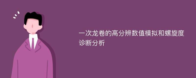 一次龙卷的高分辨数值模拟和螺旋度诊断分析