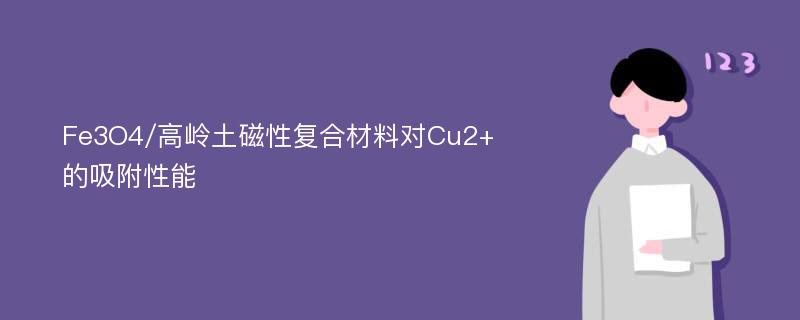 Fe3O4/高岭土磁性复合材料对Cu2+的吸附性能