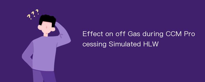 Effect on off Gas during CCM Processing Simulated HLW