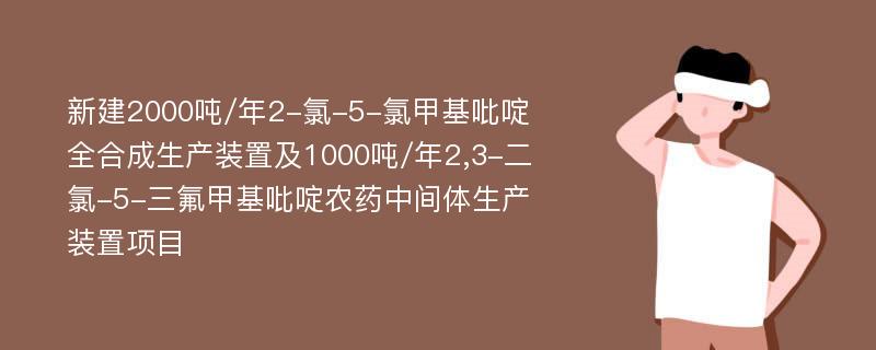 新建2000吨/年2-氯-5-氯甲基吡啶全合成生产装置及1000吨/年2,3-二氯-5-三氟甲基吡啶农药中间体生产装置项目