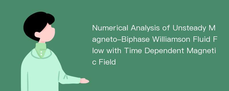 Numerical Analysis of Unsteady Magneto-Biphase Williamson Fluid Flow with Time Dependent Magnetic Field