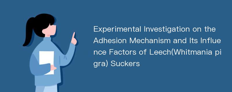 Experimental Investigation on the Adhesion Mechanism and Its Influence Factors of Leech(Whitmania pigra) Suckers