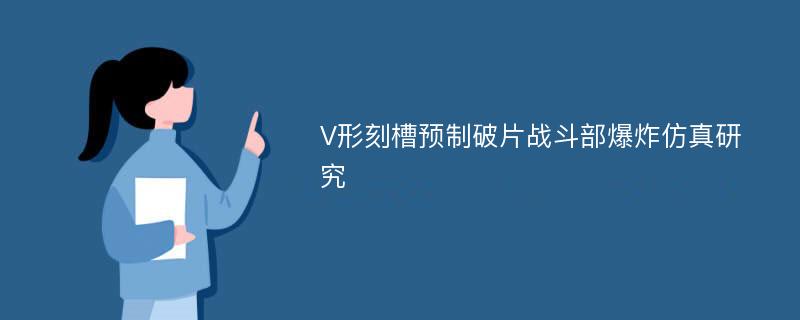 V形刻槽预制破片战斗部爆炸仿真研究