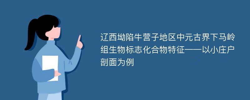 辽西坳陷牛营子地区中元古界下马岭组生物标志化合物特征——以小庄户剖面为例