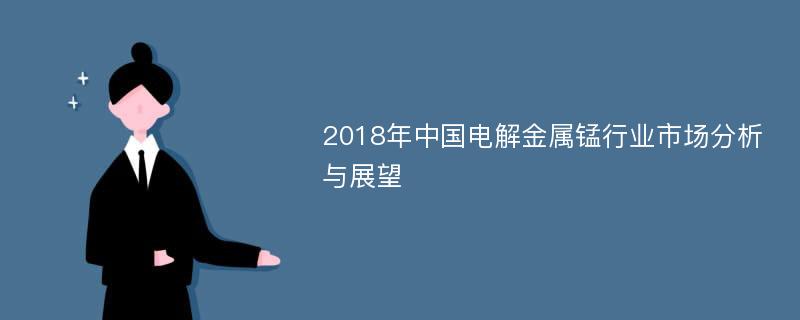 2018年中国电解金属锰行业市场分析与展望