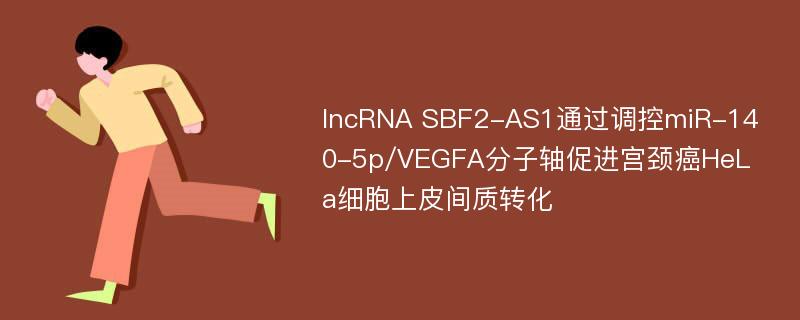 lncRNA SBF2-AS1通过调控miR-140-5p/VEGFA分子轴促进宫颈癌HeLa细胞上皮间质转化