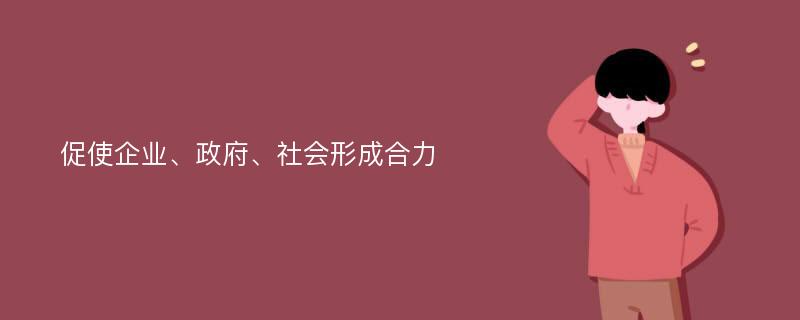 促使企业、政府、社会形成合力